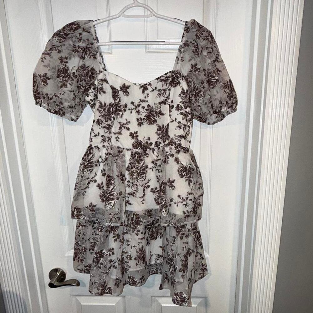Francescas white brown floral